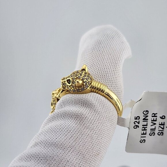 Bold 925 Sterling Silver Double Panther Head Ring – Statement Jewelry - Picture 8 of 10